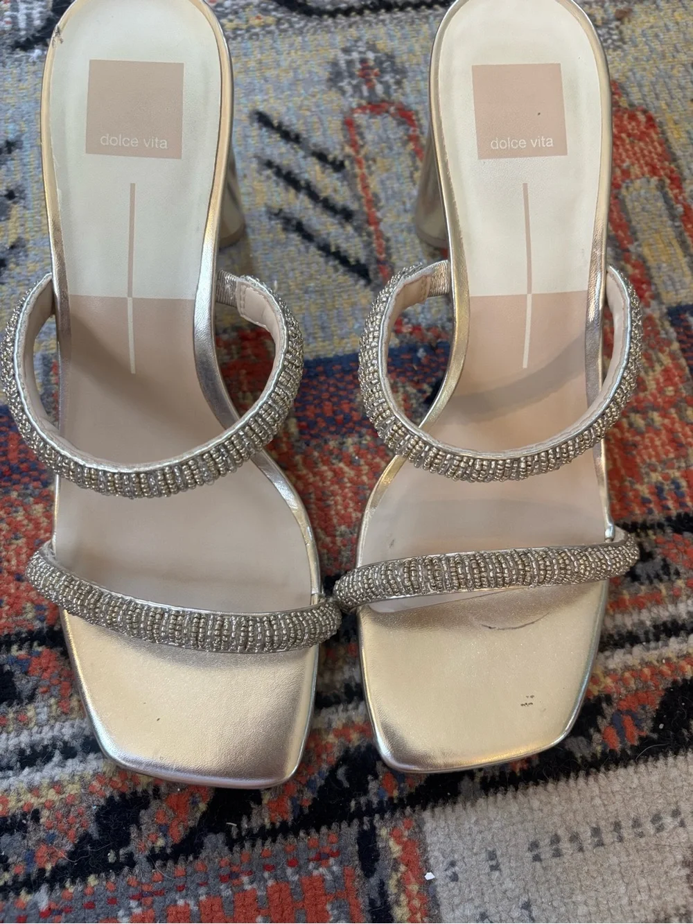 DOLCE VITA women's nolah heels in gold multi